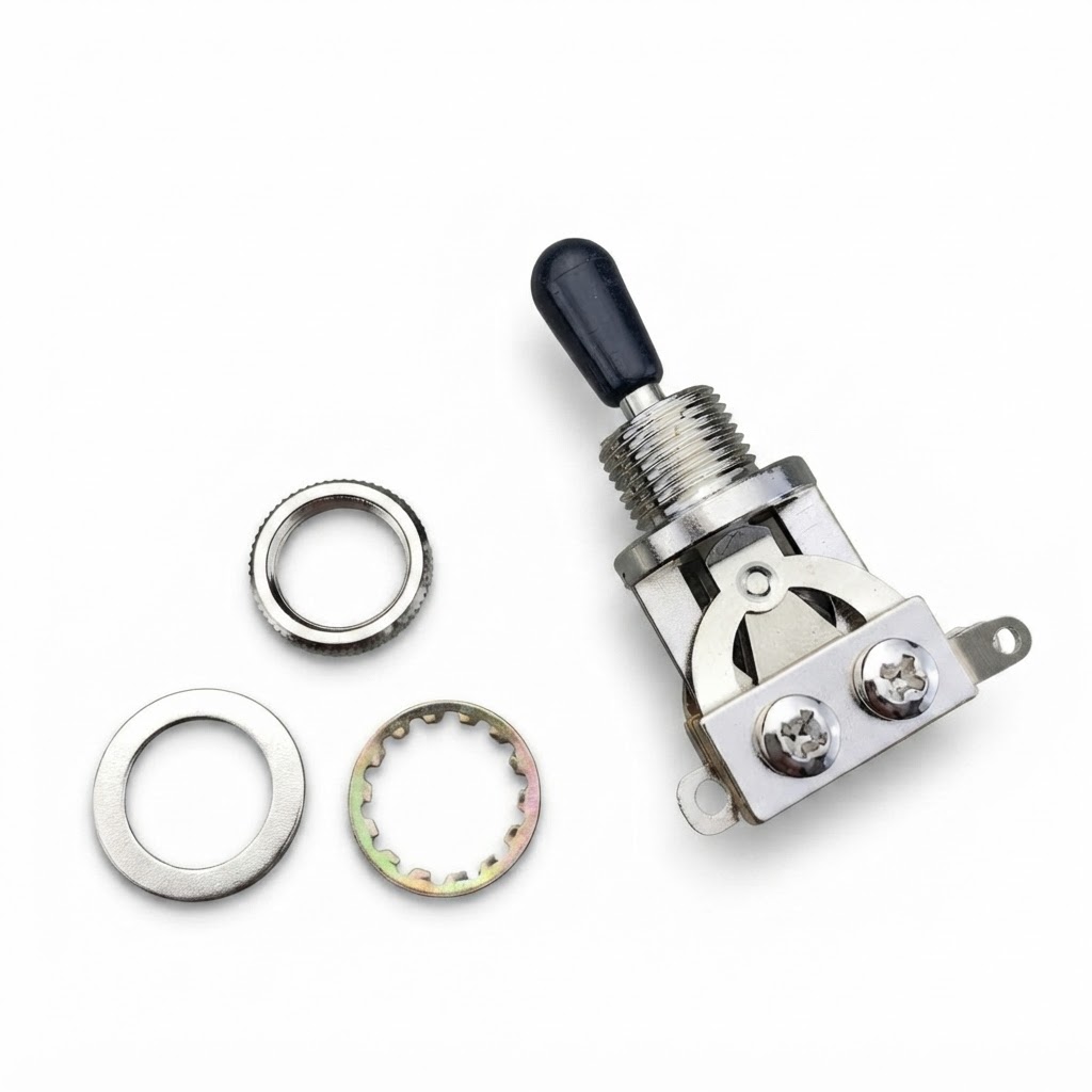 GTI Metric Toggle Switch For Les Paul Guitars 3 Position - Chrome- GP-TSC