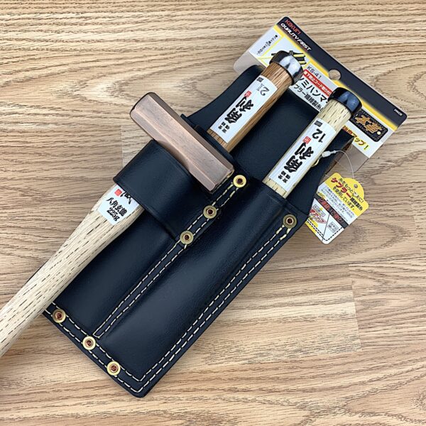 Kakuri Japanese Leather Chisel and Hammer Case KS40 49957 Guitar Tools International LLC