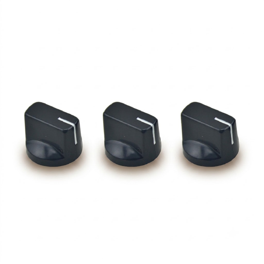 Guitar Pedal Effect Potentiometer Knob - Set of 3 KN-19-BLACK