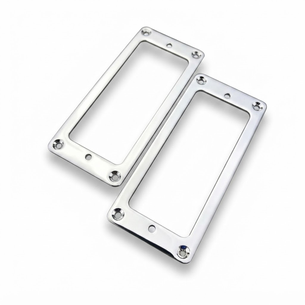 Mini Humbucker Mounting Rings Set - Steel - Chrome Plated - MR13