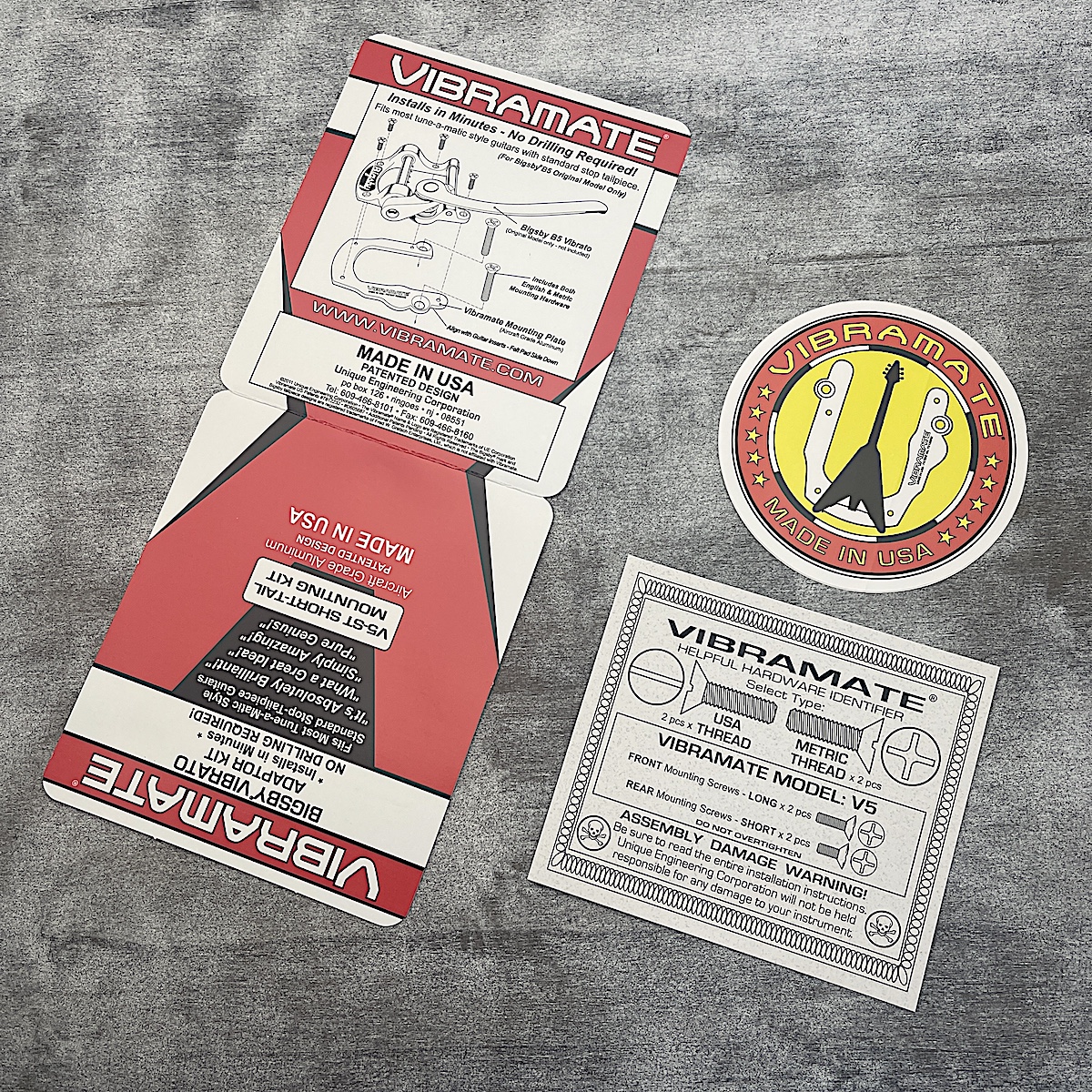 Vibramate V5 Short Tail Adapter Kit For Bigsby - V5-ST-G - Image 6