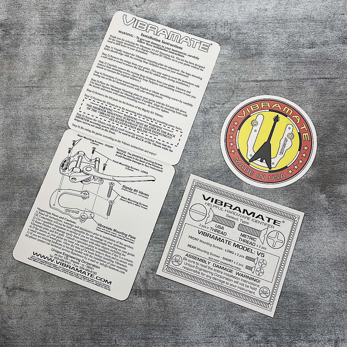 Vibramate V5 Short Tail Adapter Kit For Bigsby - V5-ST-G - Image 7