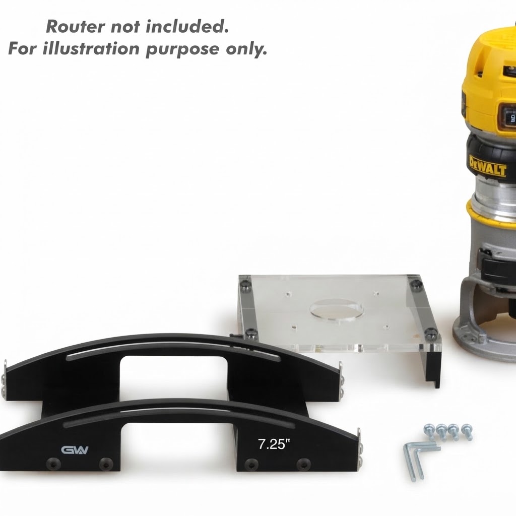 G&W Fretboard Radius Jig D26200 For Dewalt 7.25" - FRJDEW7.25