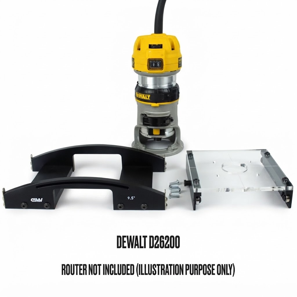 G&W Fretboard Radius Jig D26200 For Dewalt 9.5" FRJDEW9.5 (V4)