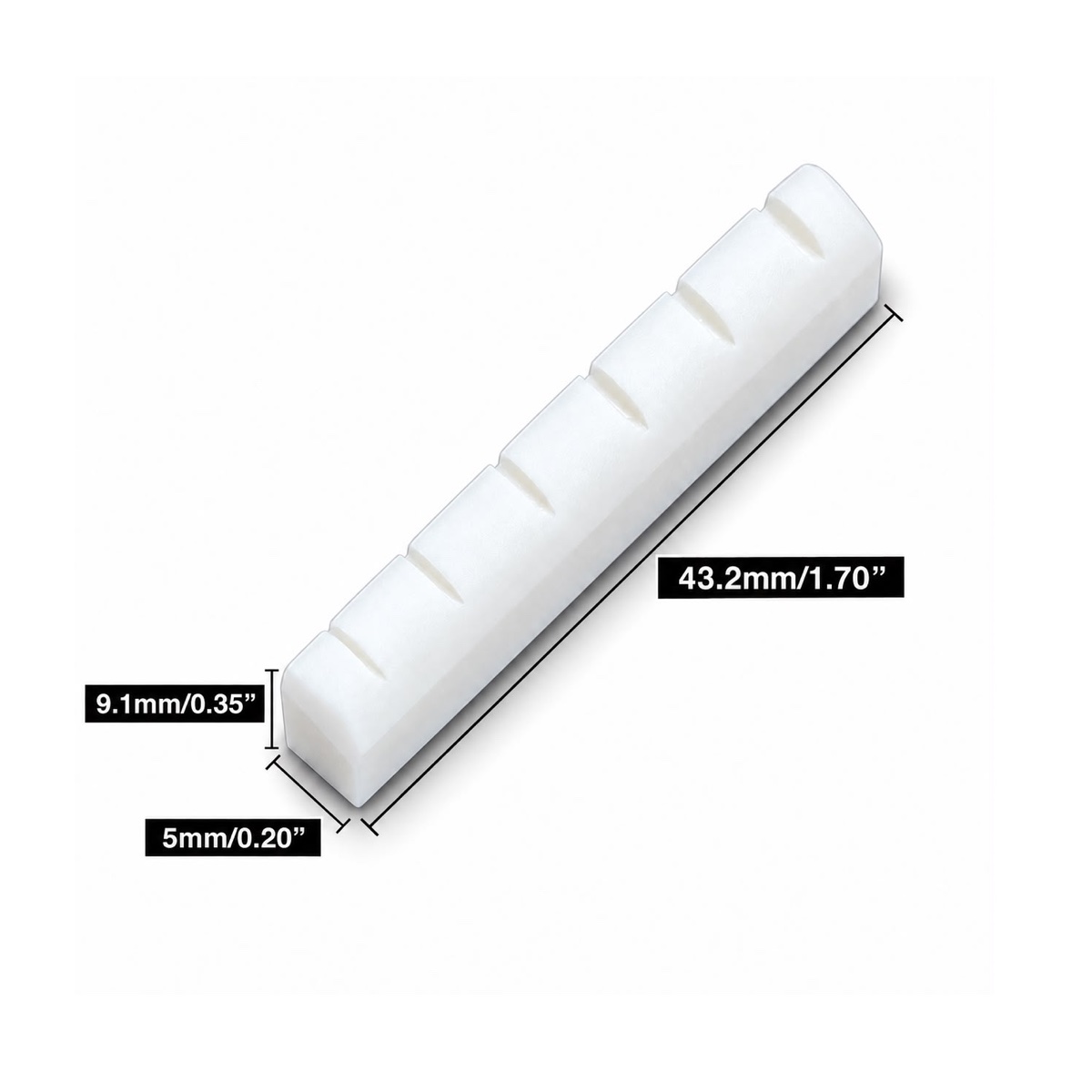 WD Music Pre-Slotted Bone Nut For Gibson Neck - 43 x 5 x 9 BNT011 - Image 3