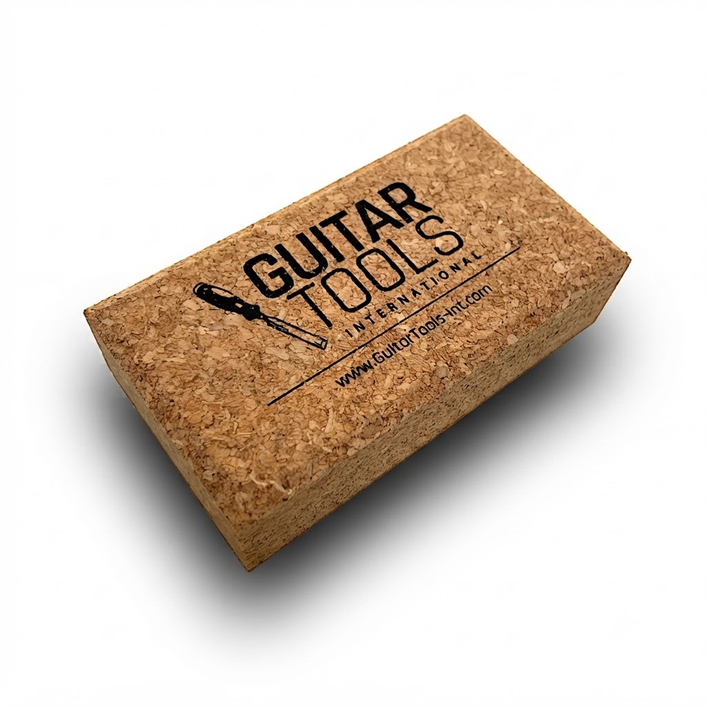 Guitar Tools International Flat Beveled Cork Sanding Block for Guitar Luthiers LCBS
