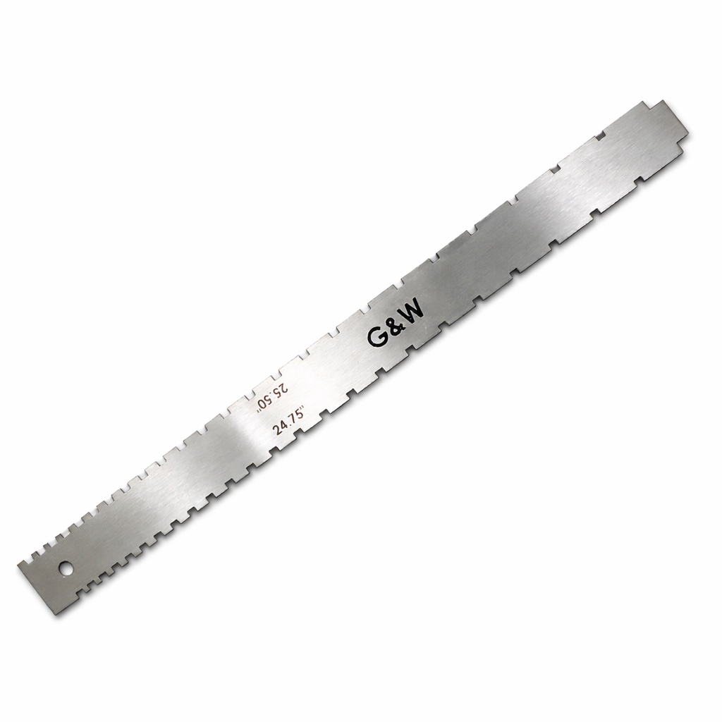 G&W Dual Notched Guitar Neck Straight Edge 24.75"/25.50" TDSN01