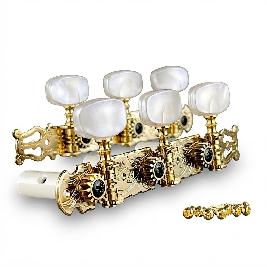 Gotoh Classical Guitar Tuners - Flash Gold Lyra-style - 35G450GX