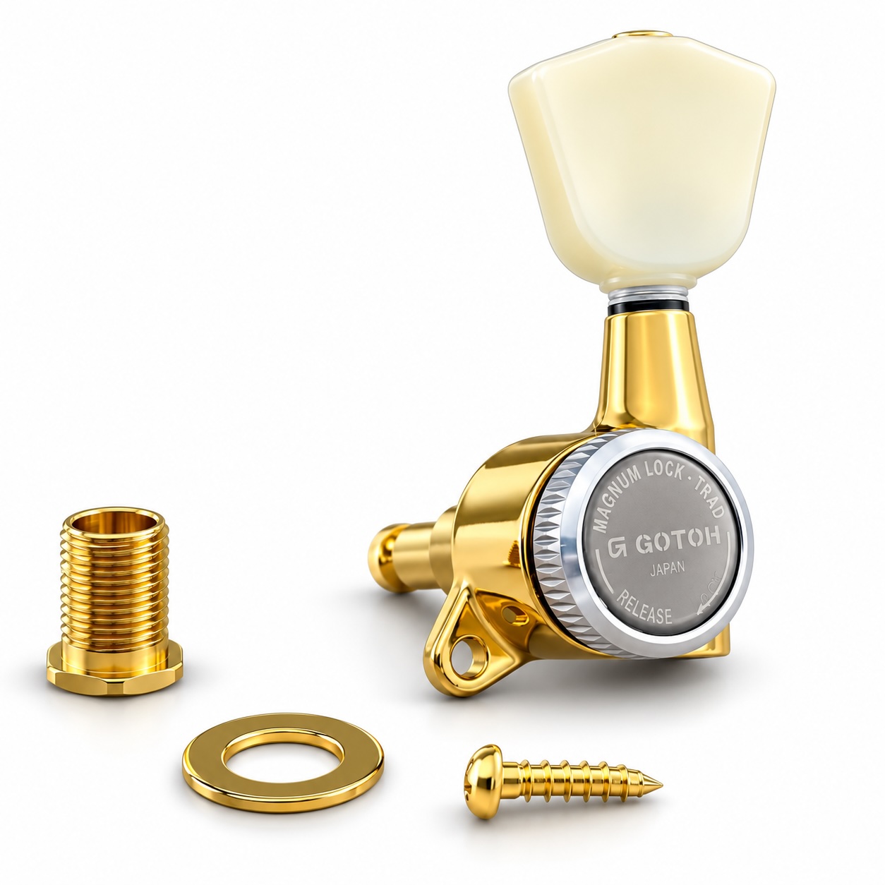 Gotoh Locking Tuners Trad - SG381-P4N - Gold - 3 Per Side 07112GYTX