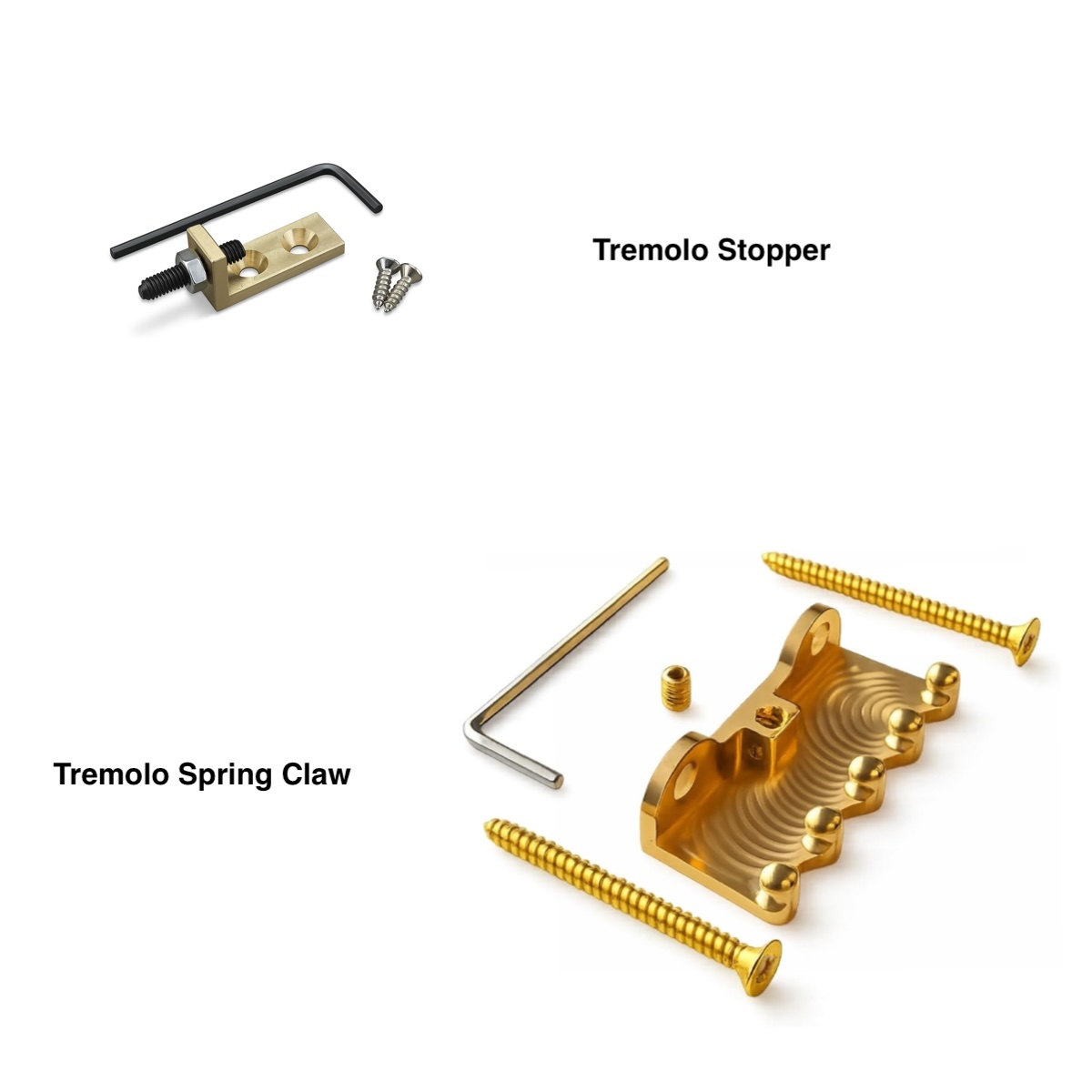GE1996T Gotoh Floyd Rose Locking Tremolo Set, Chrome + Tremolo Stopper + Brass Spring Claw – PGE1996TC-Set - Image 4