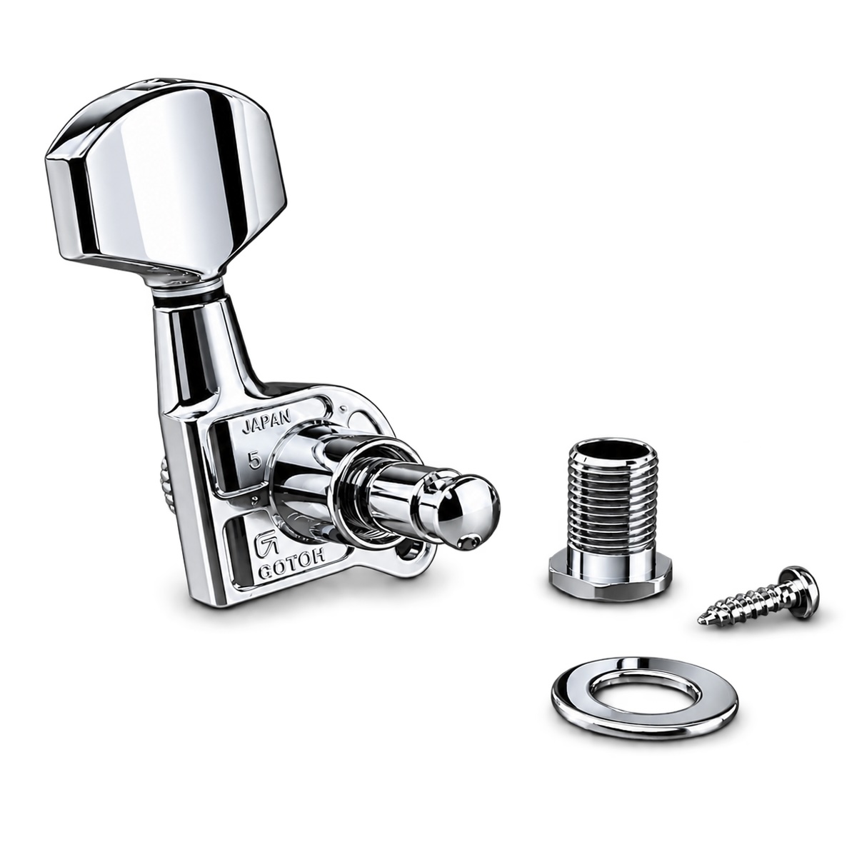 Gotoh SG381-01 MG-T Locking Tuners, 3+3, Chrome, 21.5 mm Extra Long Posts, Set of 6 – 07202CYTX-AEL - Image 2